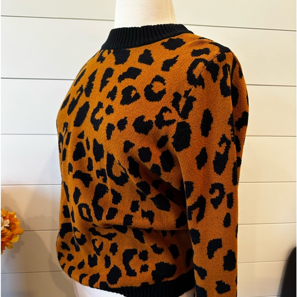 Who What Wear target knit leopard sweater 1X - Picture 4 of 8